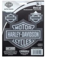 AUTOCOLLANT ETCH ED LOOK CHROME - HARLEY DAVIDSON - 