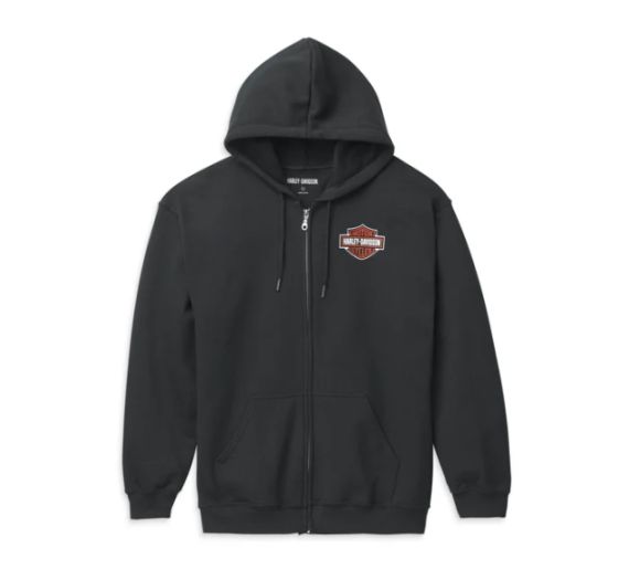 SWEAT A CAPUCHE ZIPPE B&S - HARLEY DAVIDSON - 