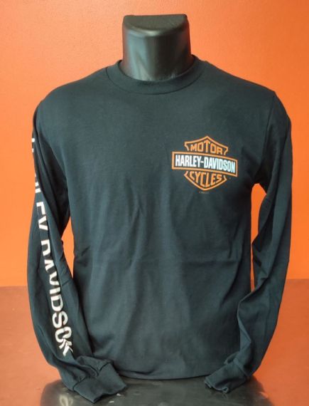 TEE SHIRT CONCESSION MANCHES LONGUES "B&S ON BLACK" POUR HOMMES - HARLEY-DAVIDSON