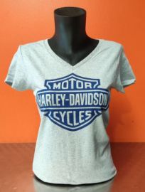 TEE SHIRT CONCESSION "B&S ON GRAY" POUR FEMMES - HARLEY-DAVIDSON