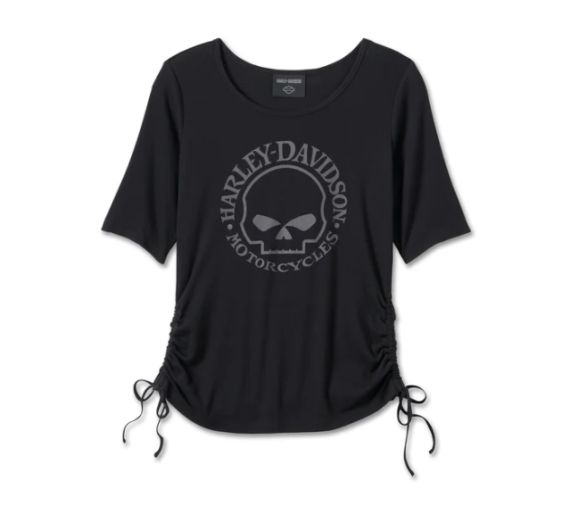 TEE SHIRT WILLIE G SKULL TIE KNIT TOP - HARLEY DAVIDSON - 